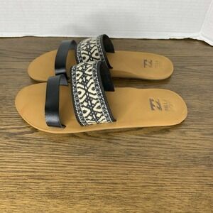 Billabong Women's Slide Away Double Strap Embroidered Sandals